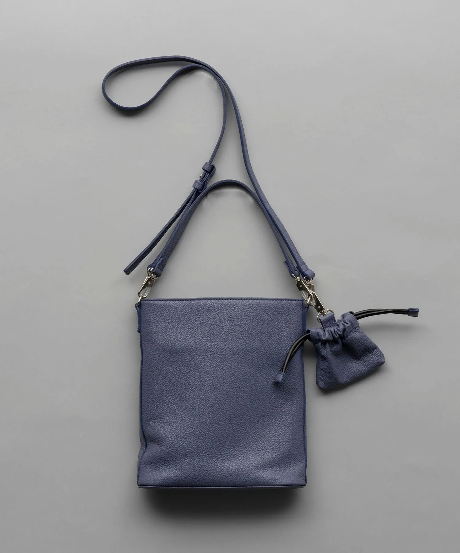 Chic 2WAY Mini Leather Shoulder Bag with Elegant Drawstring Charm