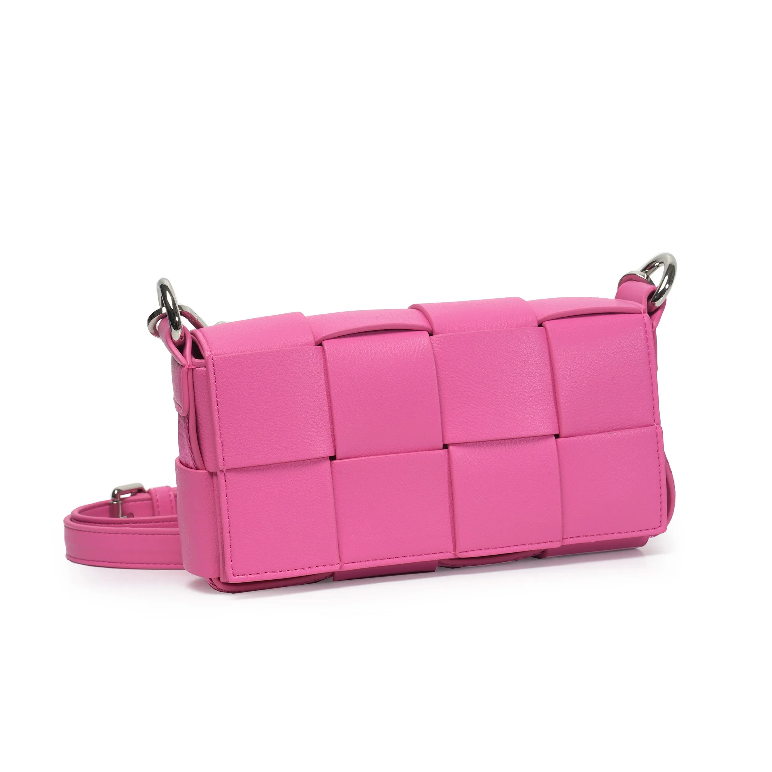 6 in 1 | Braided Waist & Shoulder bag | Barbie Pink | Vegan