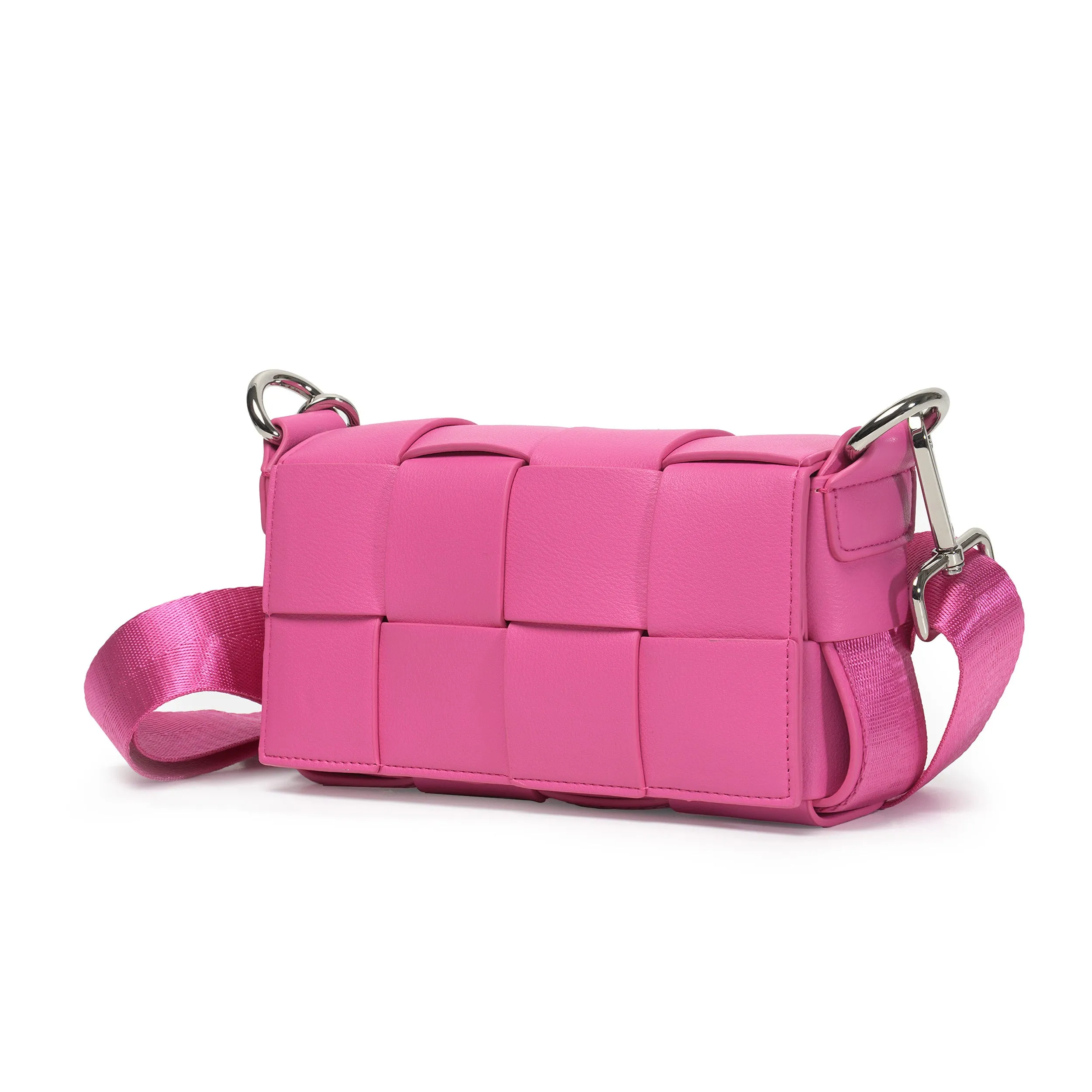 6 in 1 | Braided Waist & Shoulder bag | Barbie Pink | Vegan