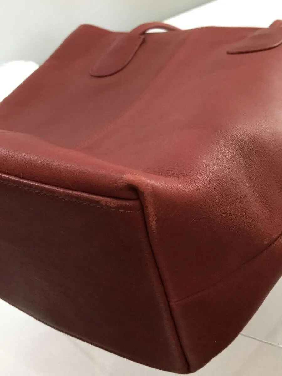 7304 Used COACH Handbag Leather RED 7304 Used