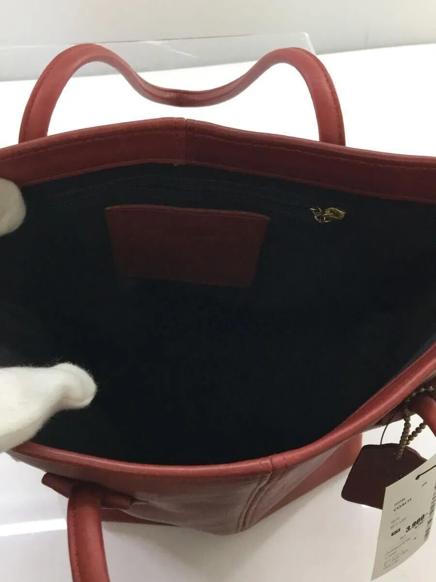 7304 Used COACH Handbag Leather RED 7304 Used