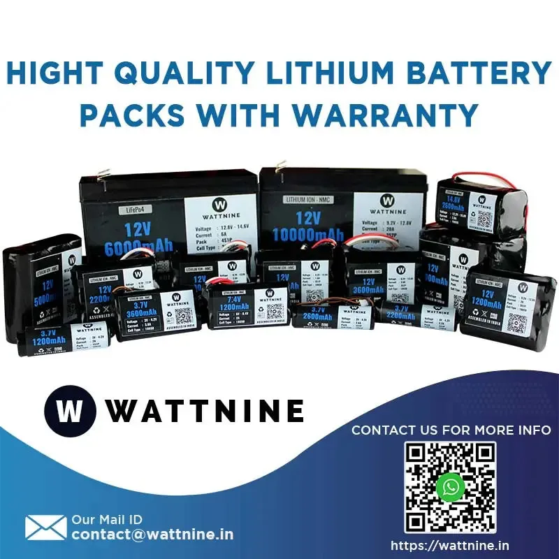 7.4V 1200mAh Rechargeable Lithium Battery Pack with Warranty (Includes BMS & Balance Pin) - 2S 1P