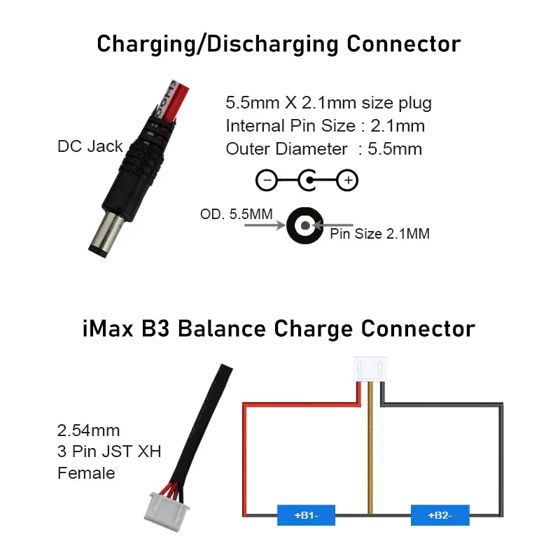 7.4V 1200mAh Rechargeable Lithium Battery Pack with Warranty (Includes BMS & Balance Pin) - 2S 1P