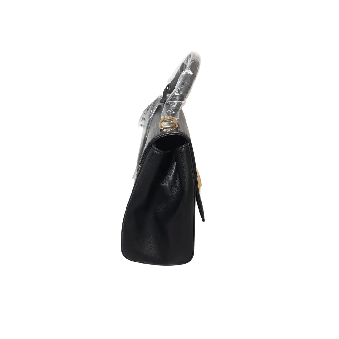 ALDO Black Croc Textured Top Handle 'Eowurith' Satchel | Brand New |