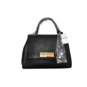 ALDO Black Croc Textured Top Handle 'Eowurith' Satchel | Brand New |