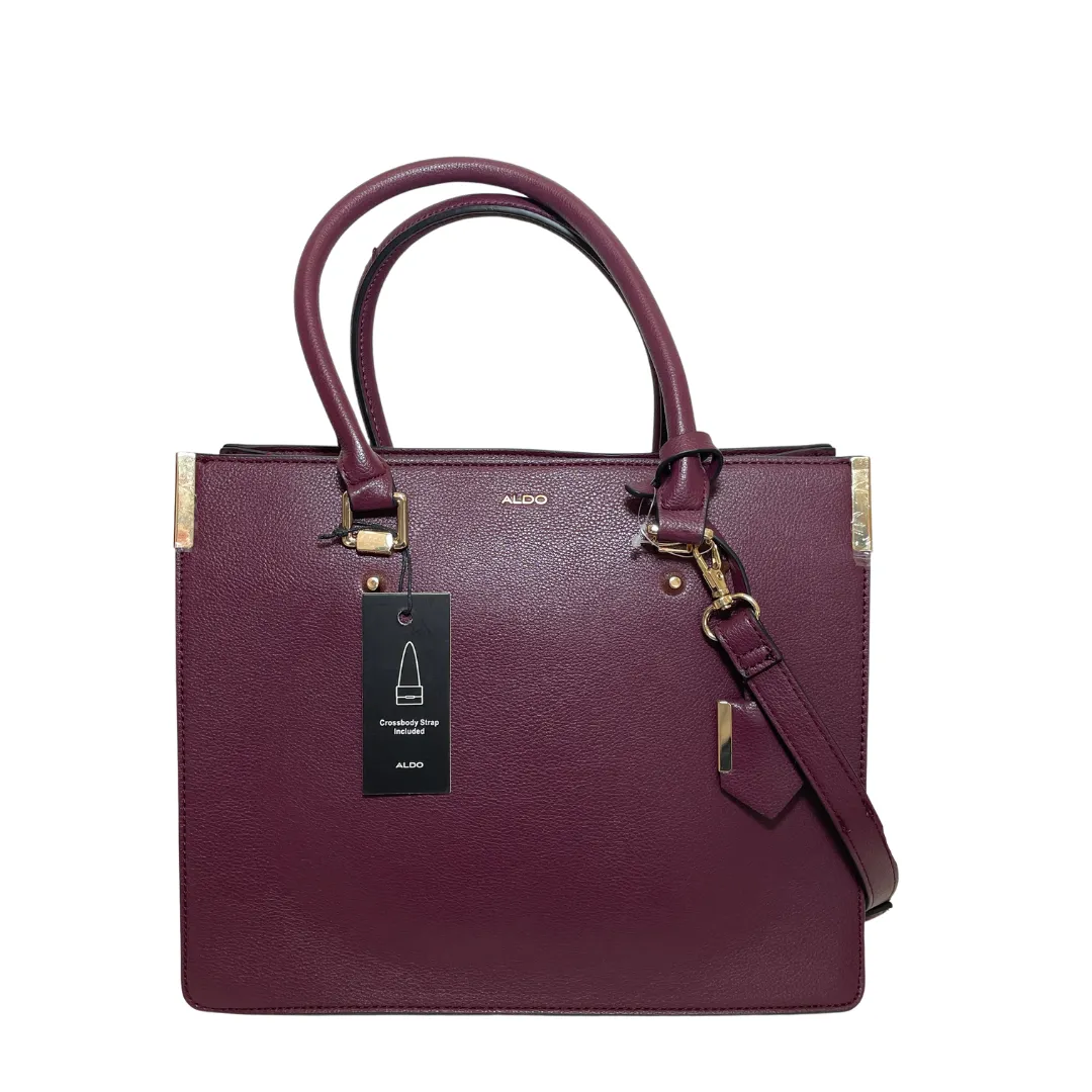 ALDO Maroon Leatherette Satchel | Brand New |