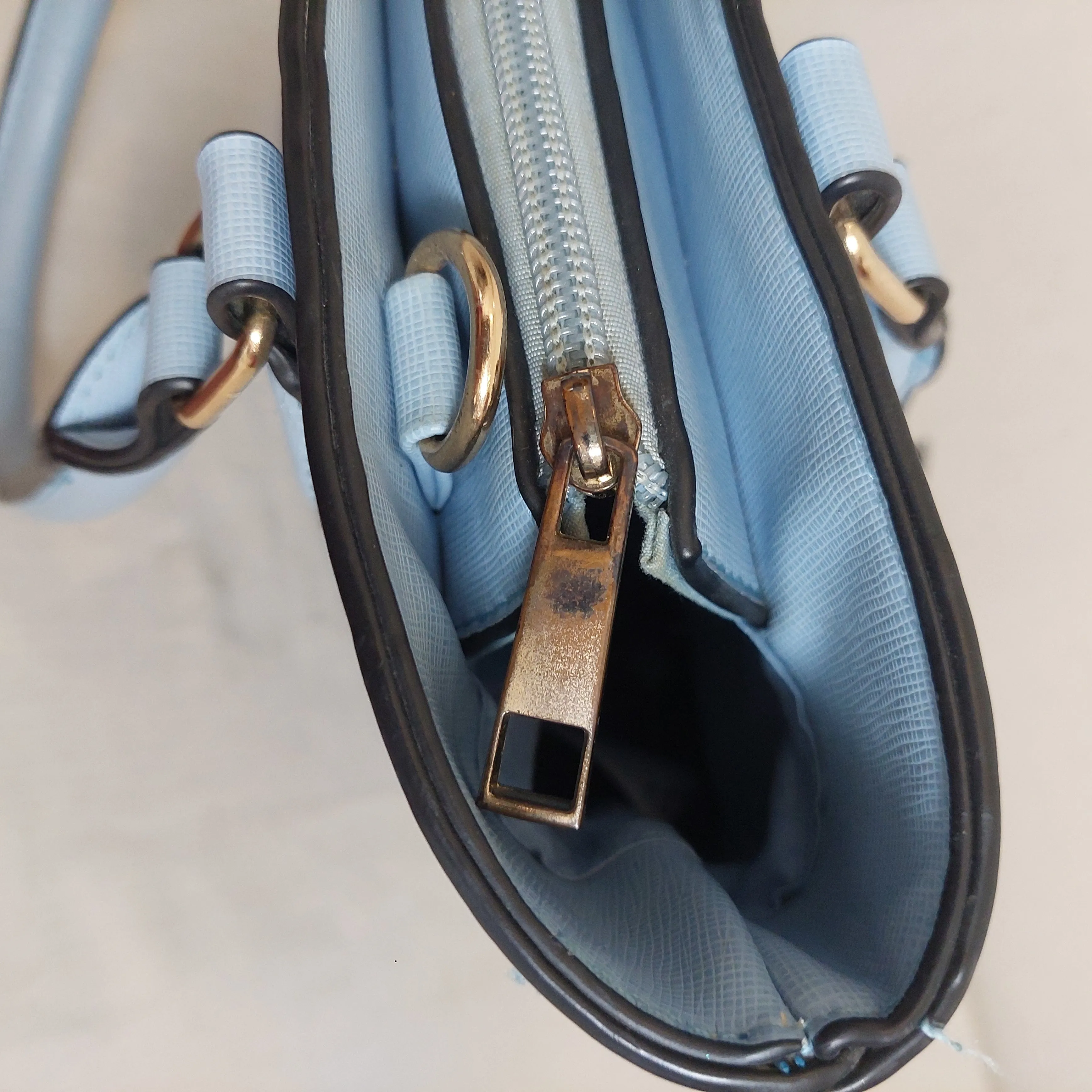 ALDO Sky Blue Front-pocket Satchel | Pre Loved |