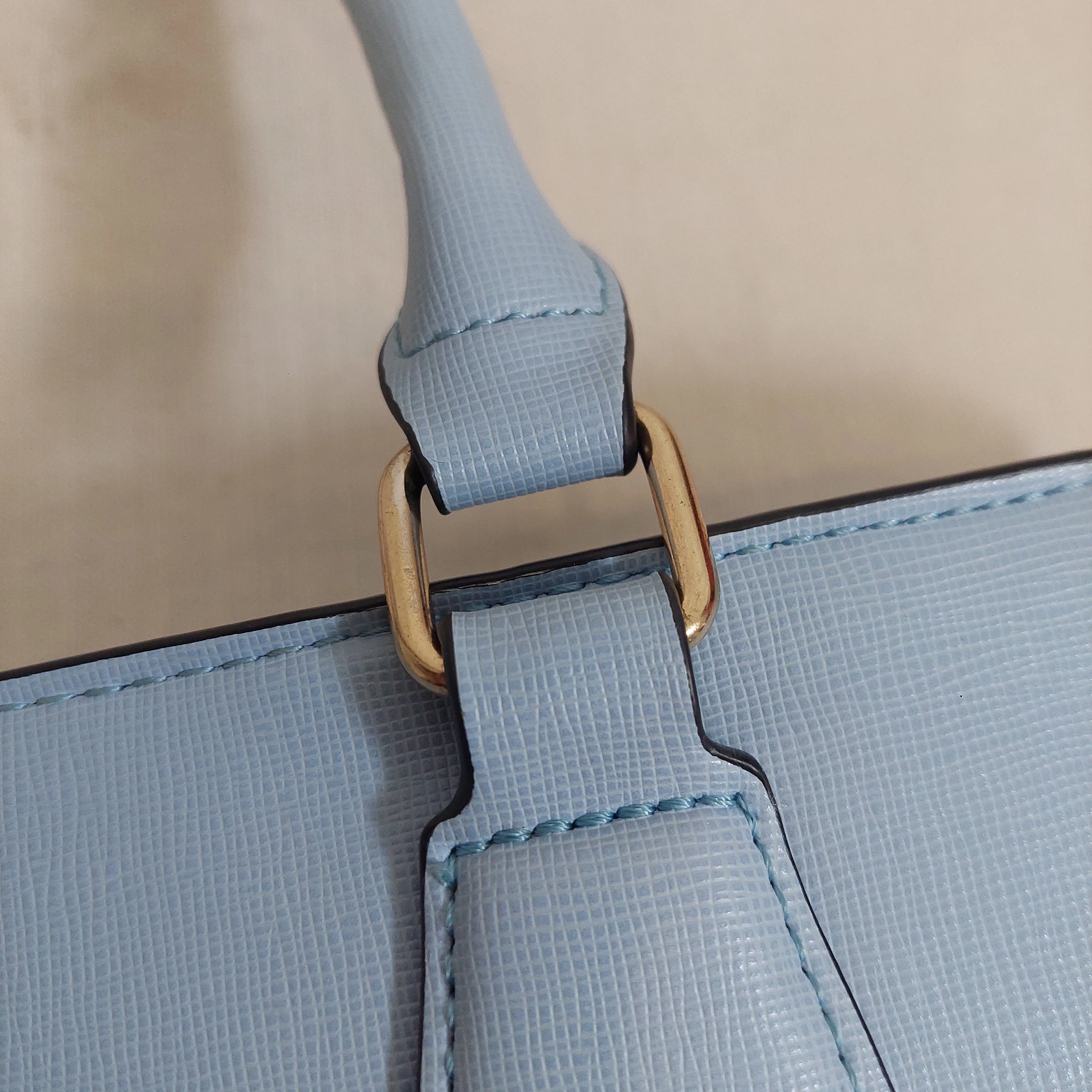 ALDO Sky Blue Front-pocket Satchel | Pre Loved |