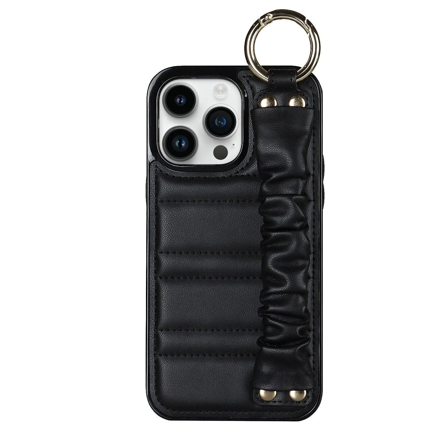 Luxury Alterna Leather iPhone Case with Detachable Wristband