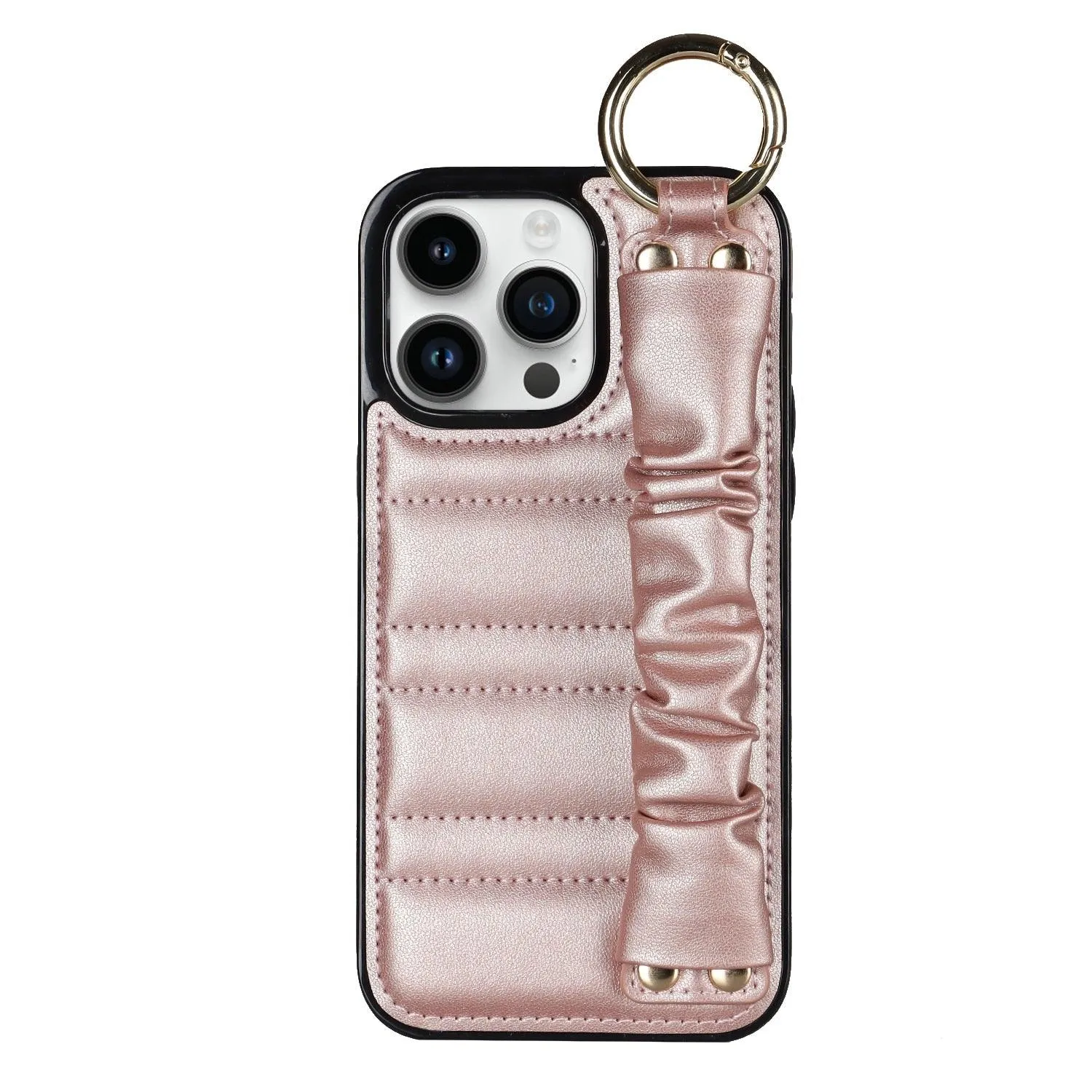 Luxury Alterna Leather iPhone Case with Detachable Wristband
