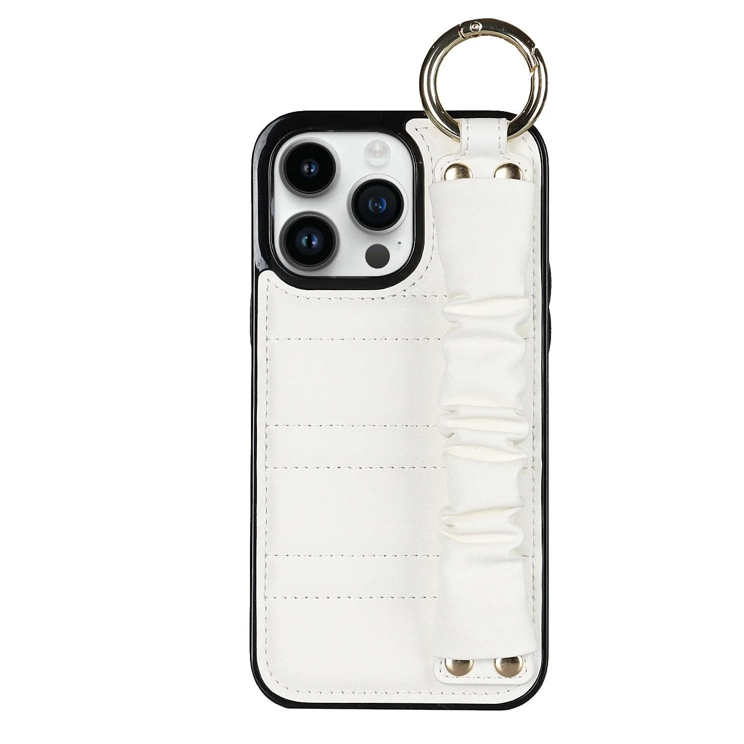 Luxury Alterna Leather iPhone Case with Detachable Wristband