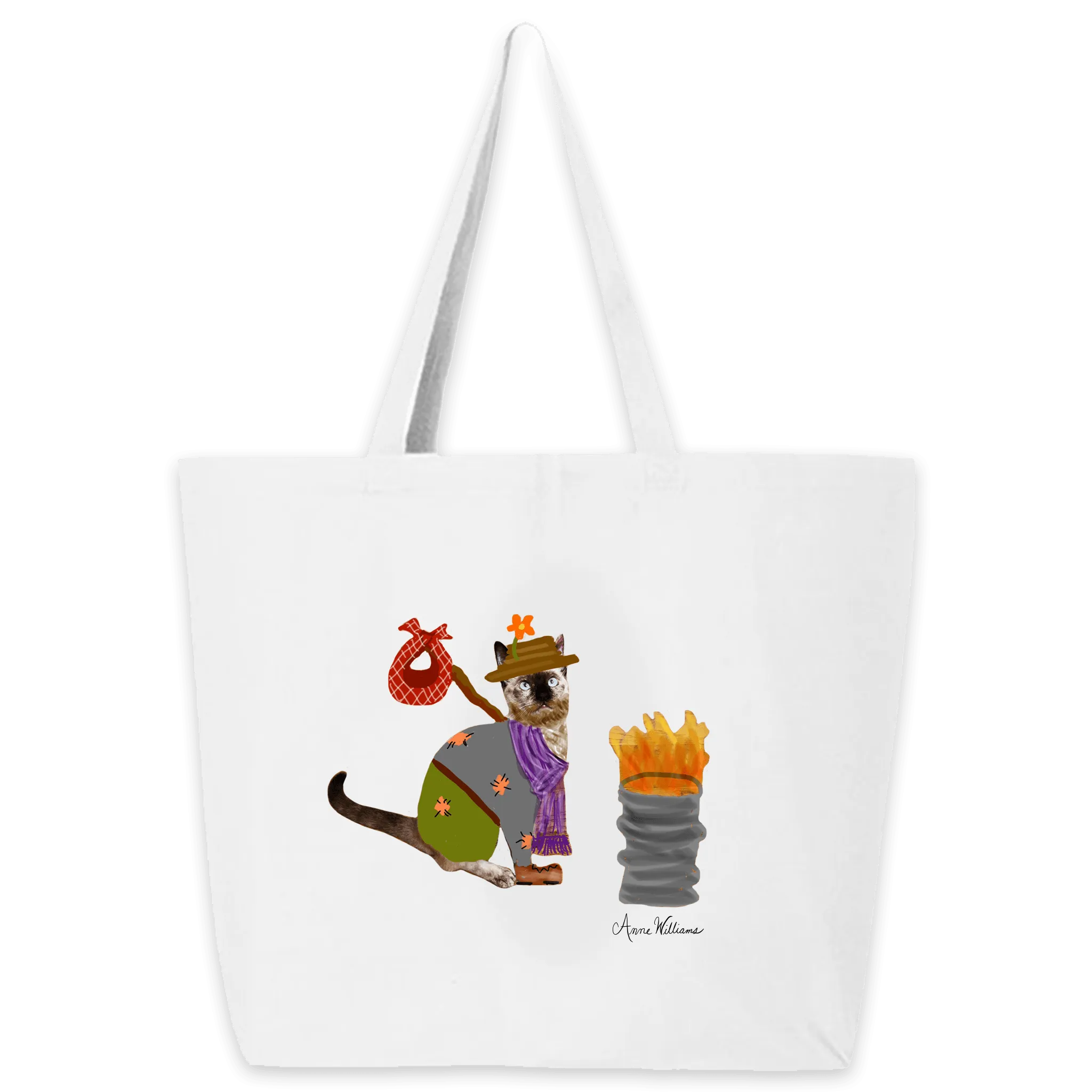Anne Williams Art- Hobo Cat Tote