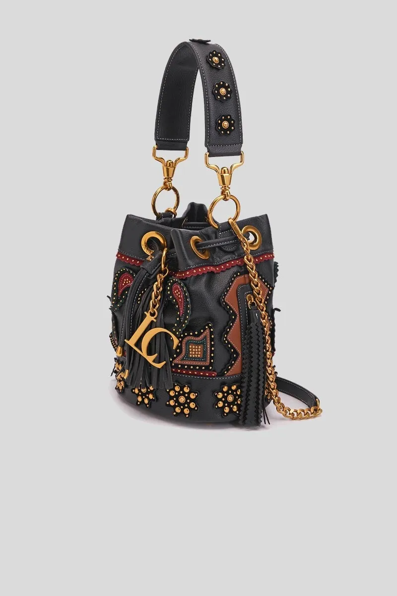 Arabesque Bucket Synt. Tumbled - Multi Black