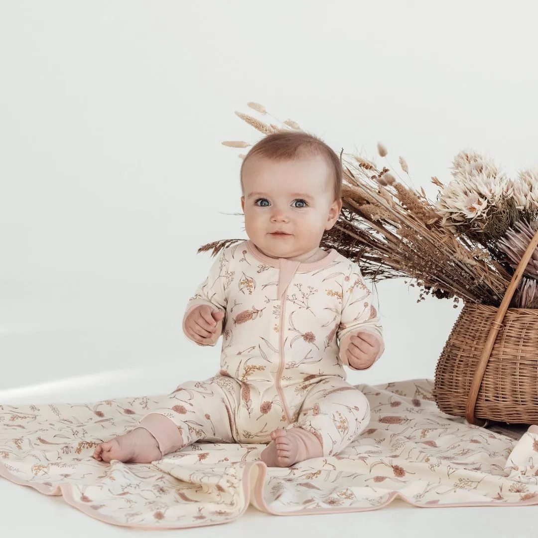 Aster & Oak | Native Flora Zip Romper