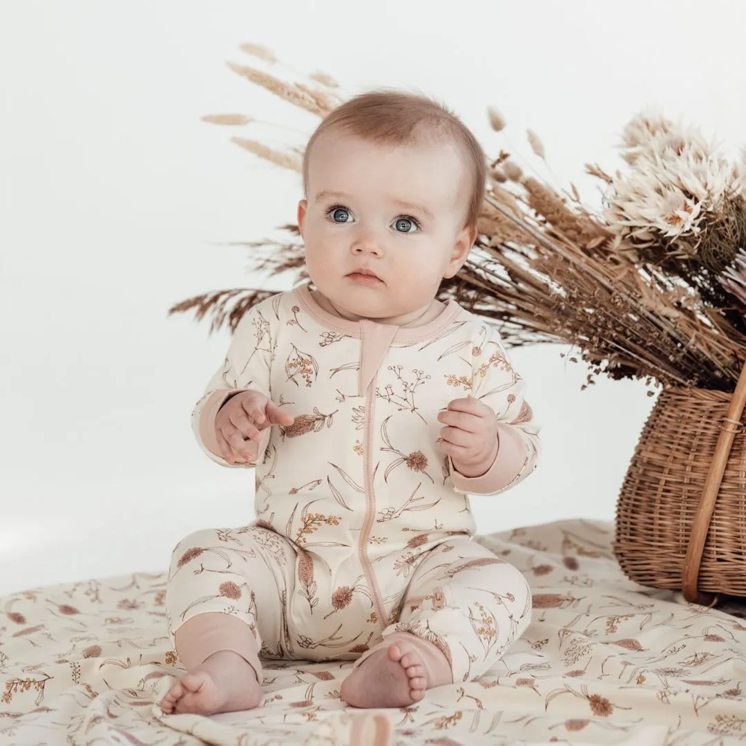 Aster & Oak | Native Flora Zip Romper