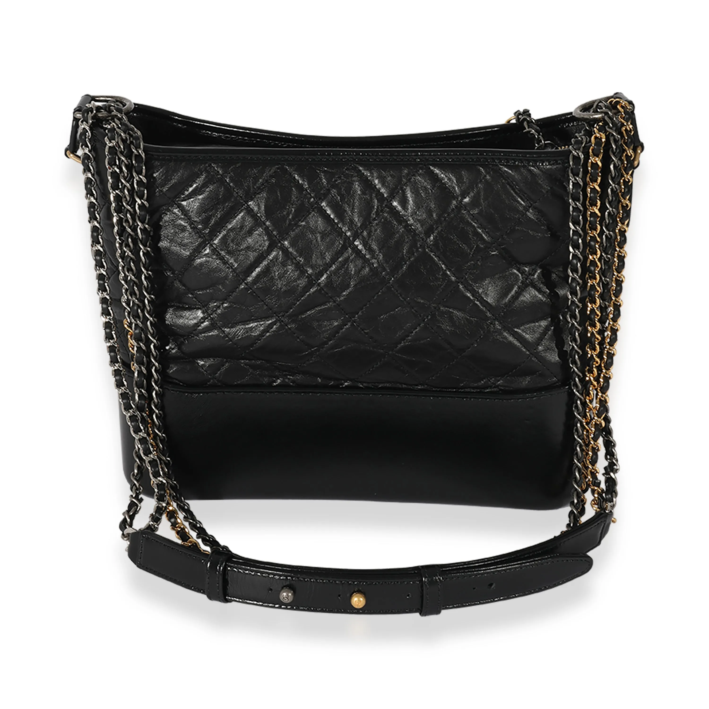 Black Leather Medium Gabrielle Hobo
