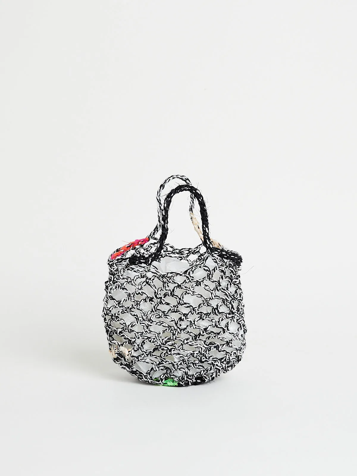 Borsa Crochet Bag Rete Bicolore Piccola in Colour Mix