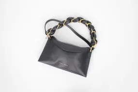 Braided Chain Shoulder Bag-BLACK-OS