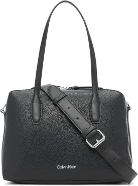 Calvin Klein Brenda Zip Bag, Black Silver