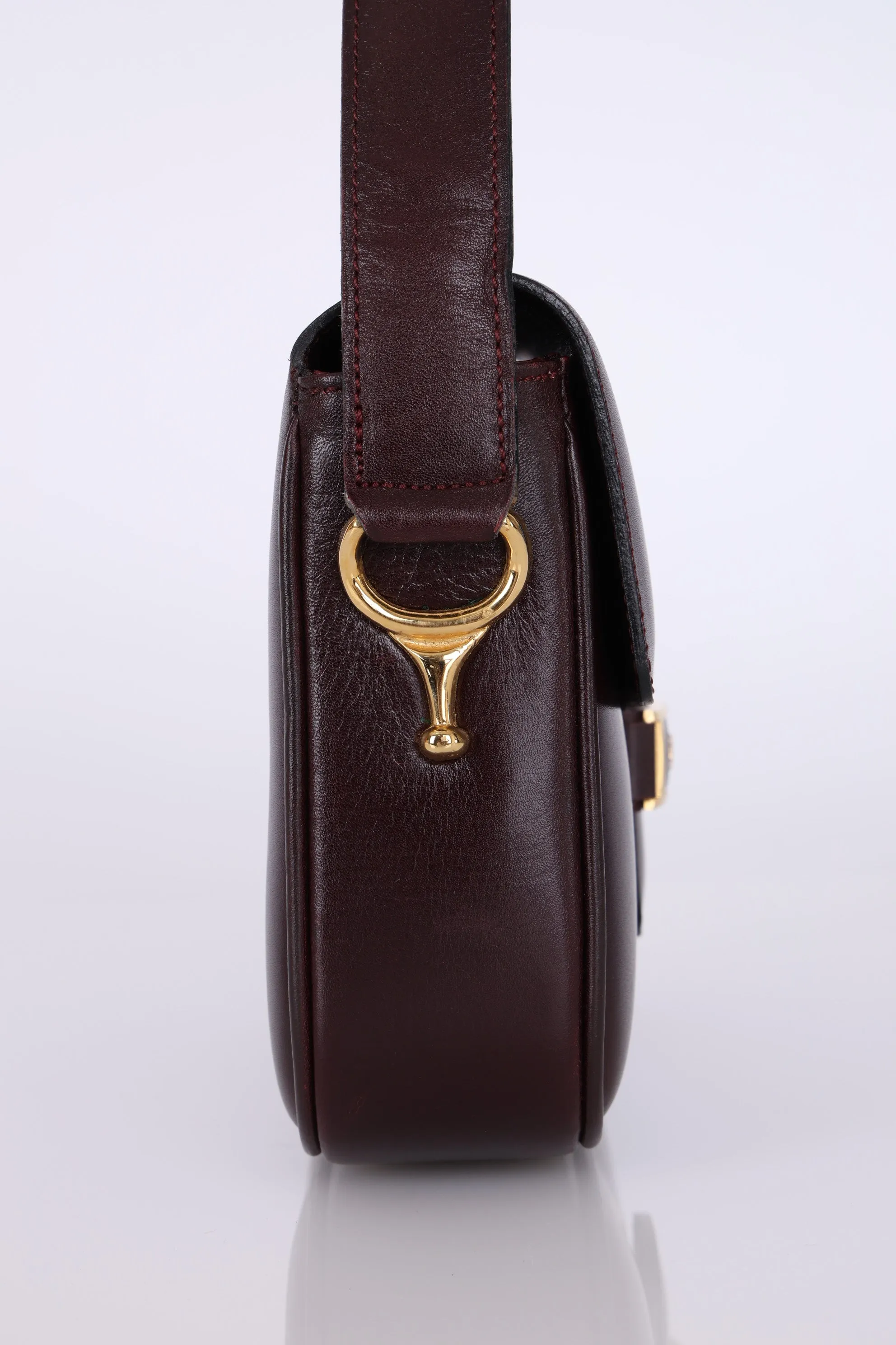 Celine Bordeaux Boxcalf Triomphe Shoulder Bag