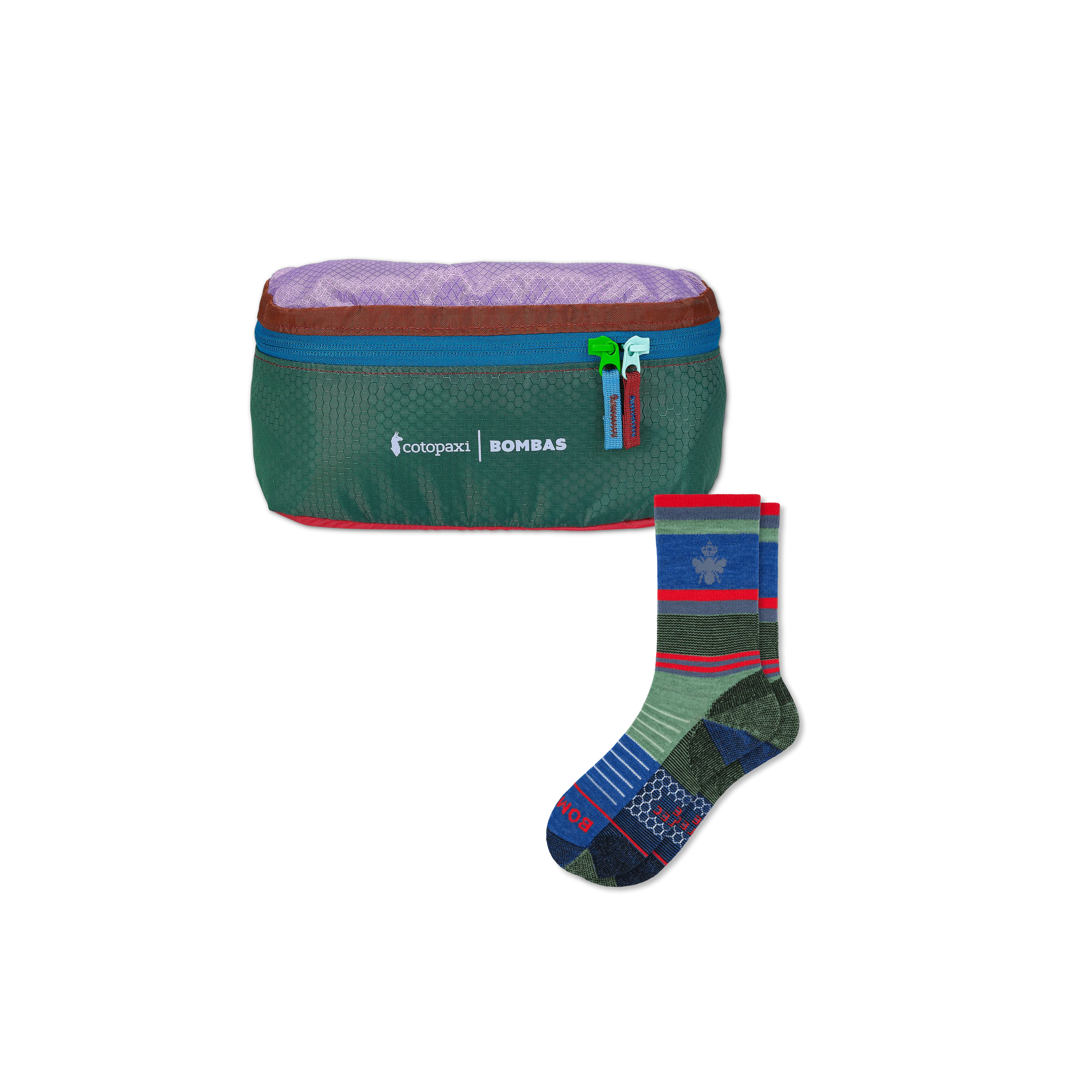 Cotopaxi x Bombas Merino Wool Blend Hiking Calf Sock & Fanny Pack