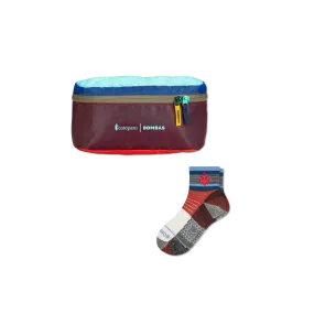 Cotopaxi x Bombas Merino Wool Blend Hiking Quarter Sock & Fanny Pack