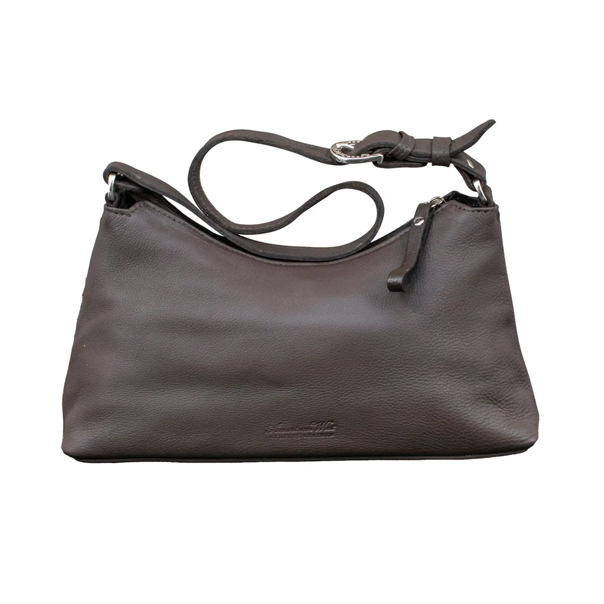 Cow Town Zip-Top Shoulder Bag - Chocolate and Brindle Hair on Hide