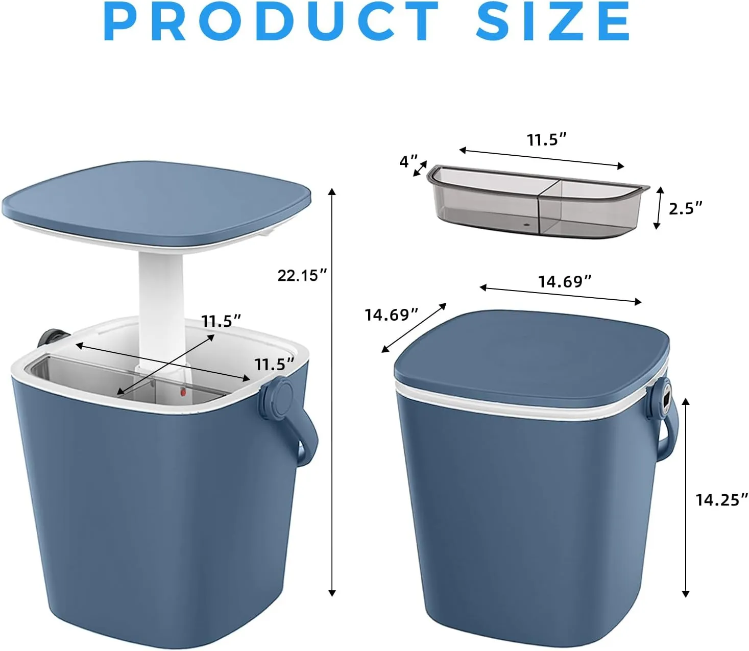 DRATO Outdoor Cooler Table Rattan Style Patio 8 Gallon Beer and Wine Cooler Height-Adjustable Outdoor 3-in-1 Ice with Drainage Plug for Deck Pool Party Barbecue Picnic