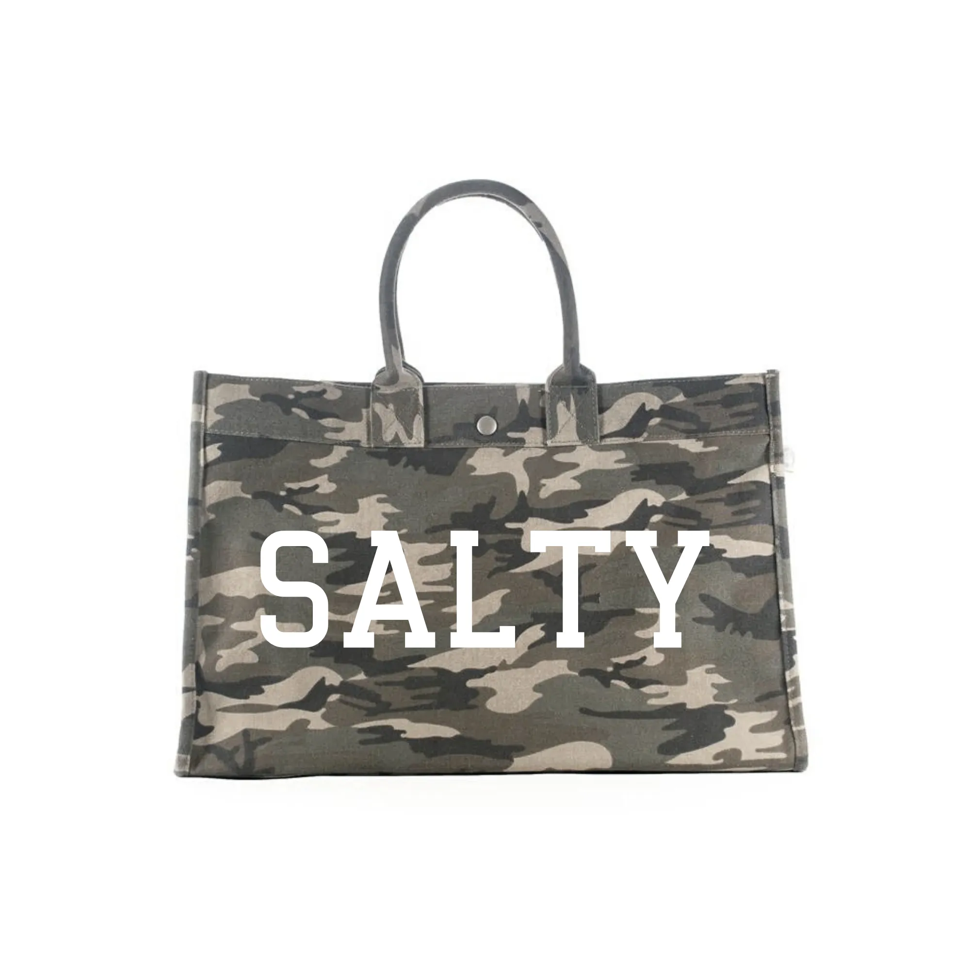 East West Bag: Green Camo with White Matte SALTY
