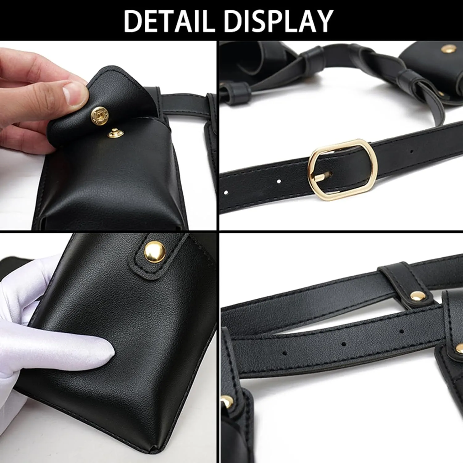 Fanny Packs for women fashionable,Fanny Pack Lace Waist Bag Pouch Utility Belt Fanny bag Waist Pack for Sports Hiking Travel Renaissance Faire Festival Fanny Pack (15/Coffee)