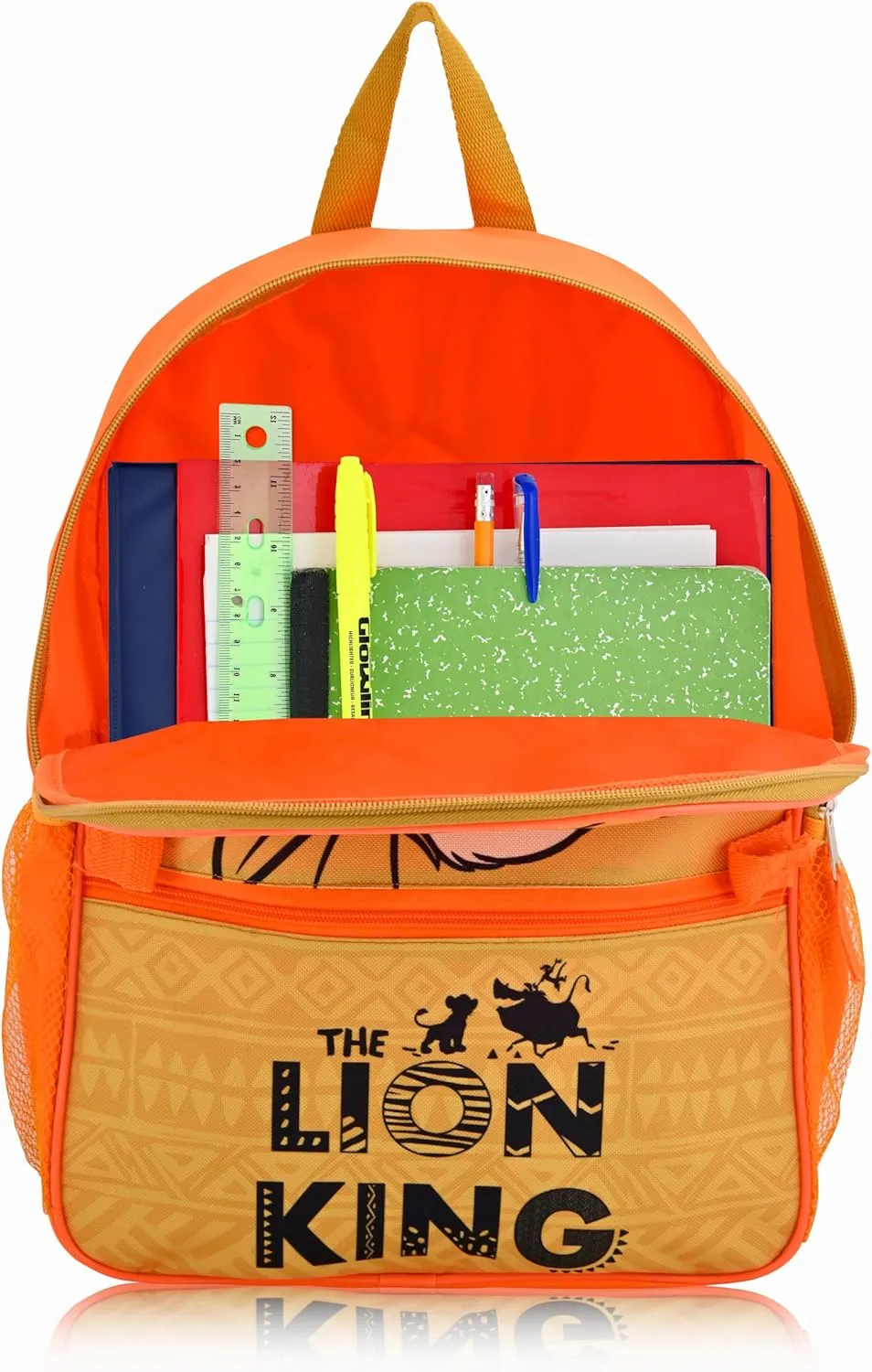 Fast Forward Disney Lion King Backpack With Lunch Box for Boys | Lion King Insulated Lunch Bag Lunch Box for Boys, Girls, Toddlers | Lion King Yellow Backpack for School and Reusable Lunchbox