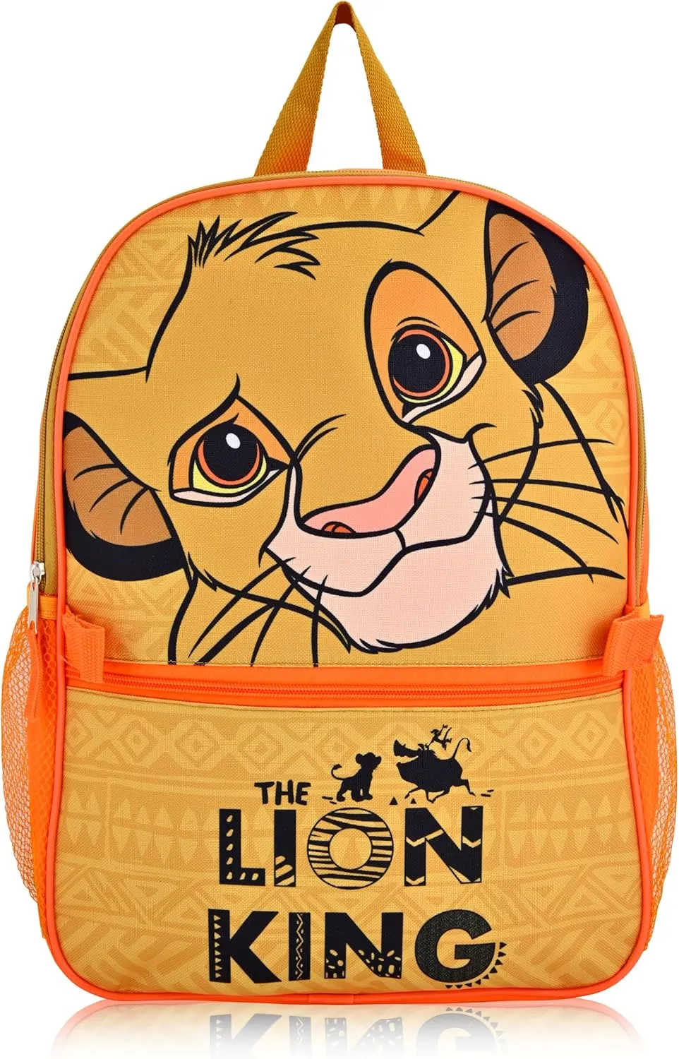 Fast Forward Disney Lion King Backpack With Lunch Box for Boys | Lion King Insulated Lunch Bag Lunch Box for Boys, Girls, Toddlers | Lion King Yellow Backpack for School and Reusable Lunchbox