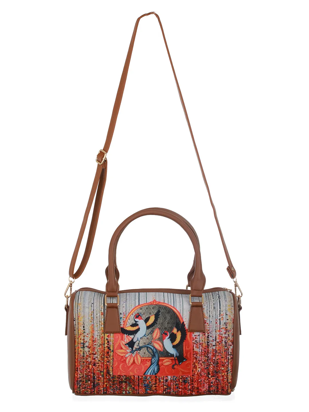 Graphic Printed Structured Handheld Bag