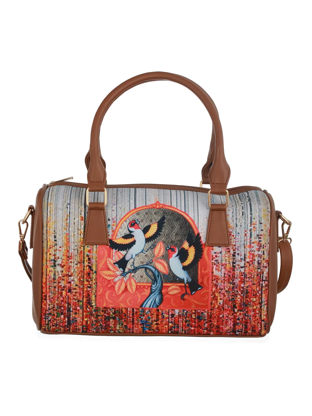Graphic Printed Structured Handheld Bag