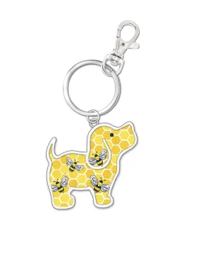 HONEY BEE PUP KEY RING