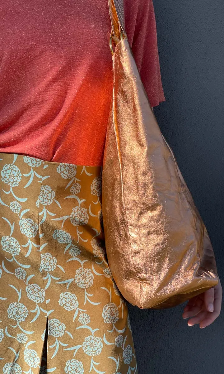HOSS Mandarin Metallic -  Large Leather Tote