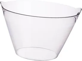 Ice Bucket Cooling Container Salad Bowl with Handle Reusable Candy Bowl Ice Tub Clear Champagne Bucket for Summer Vacation, S