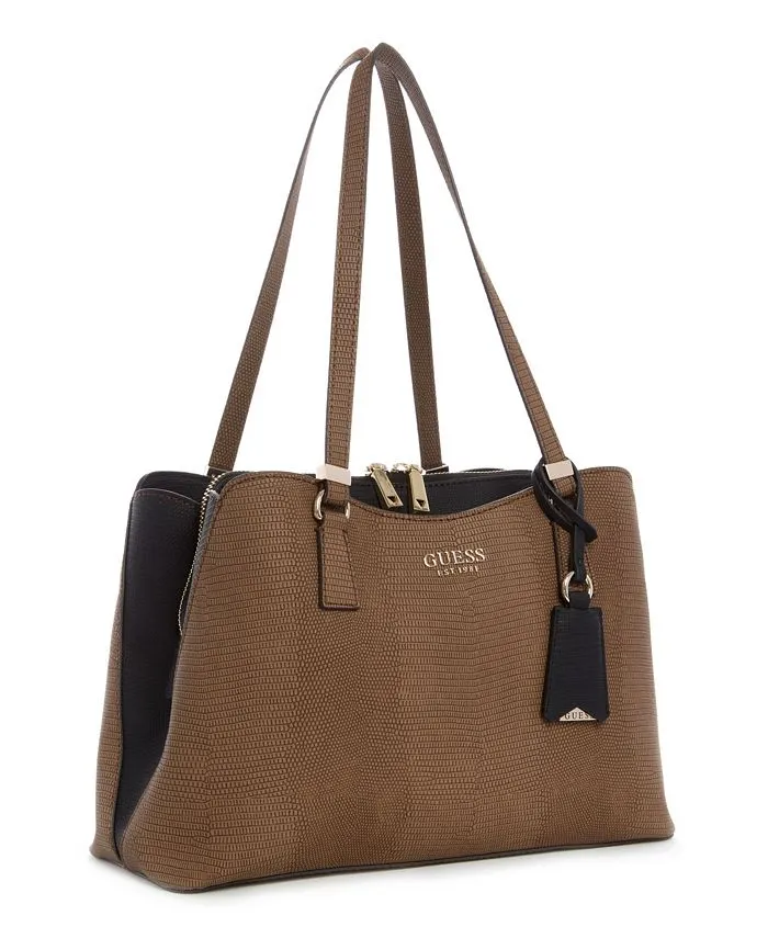 Large satchel bag for girls Lyndi GUESS, brown
