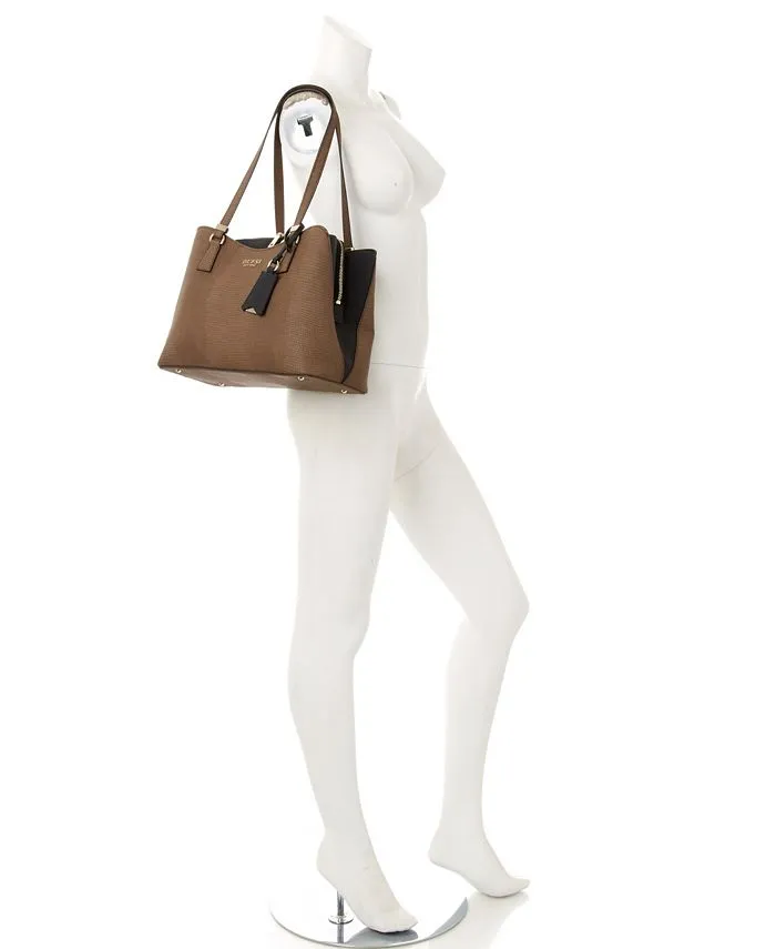 Large satchel bag for girls Lyndi GUESS, brown
