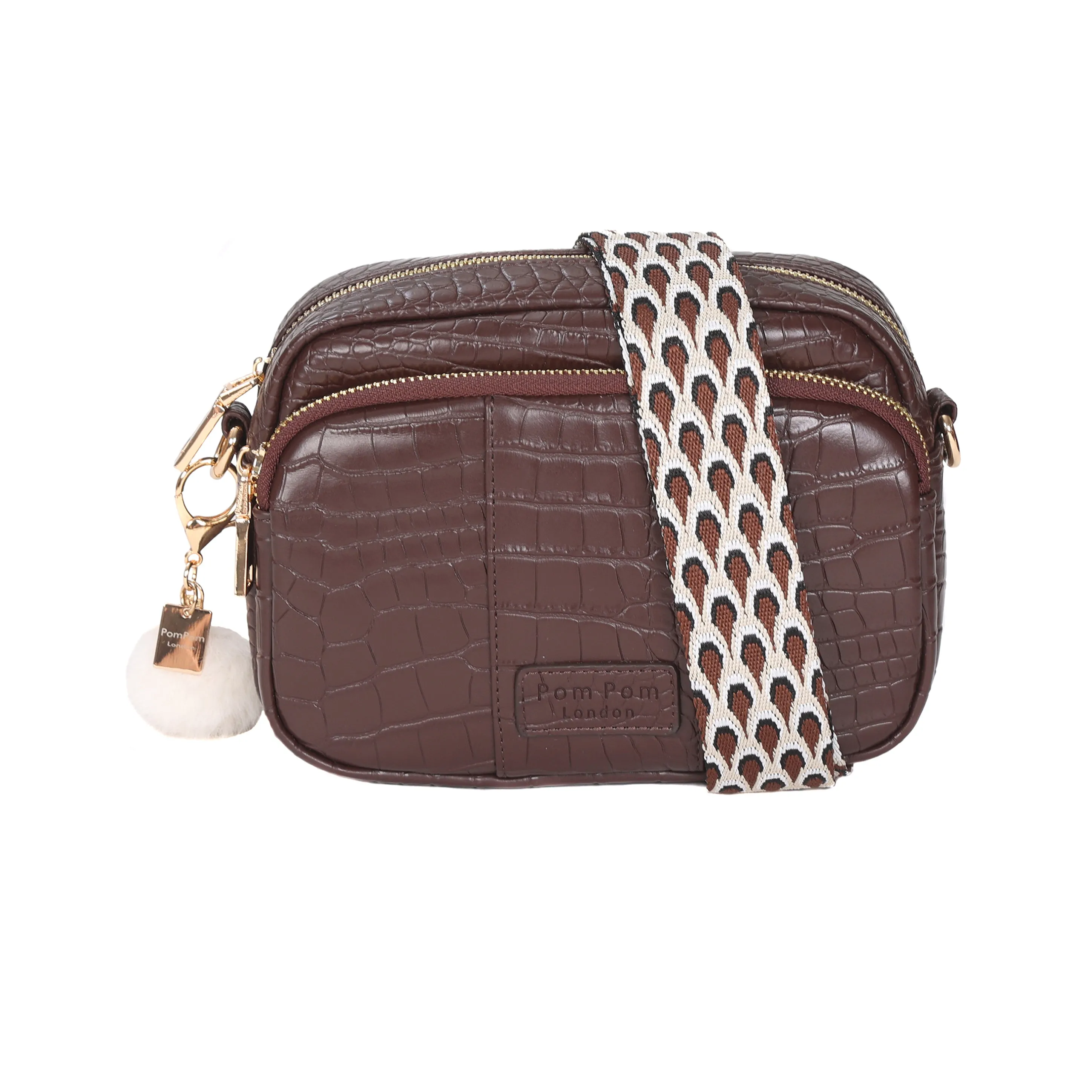 Mayfair Bag Croc Chocolate & Accessories