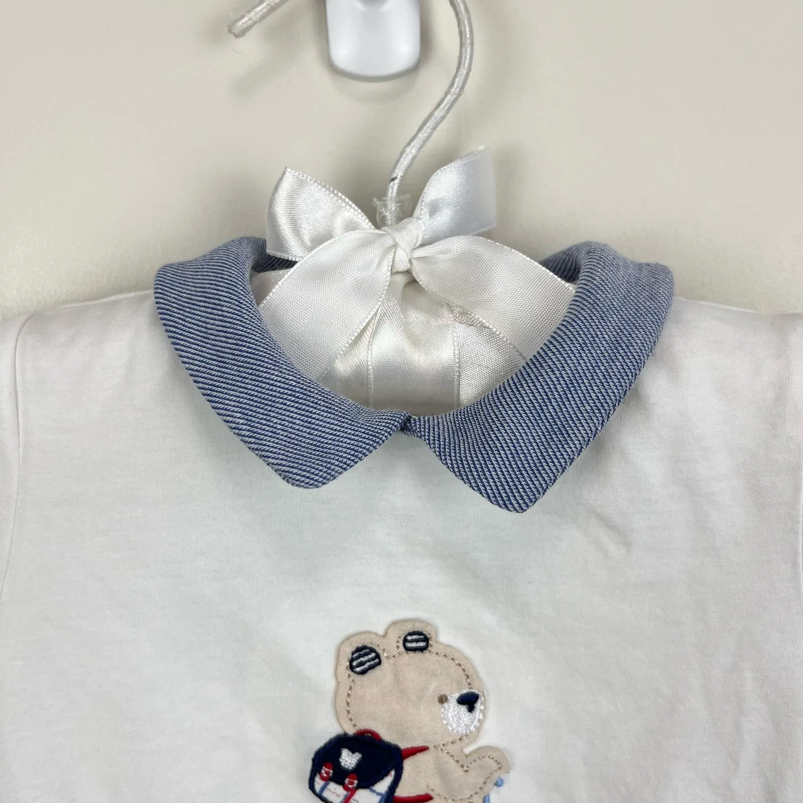 Mayoral Applique Bear Playsuit 2-4 Months