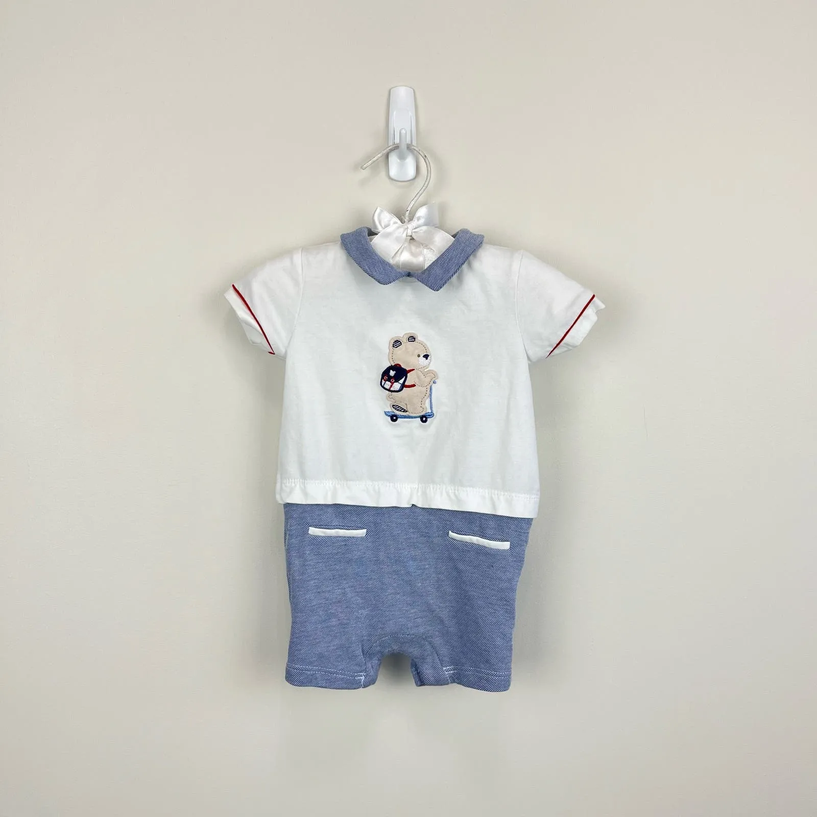 Mayoral Applique Bear Playsuit 2-4 Months