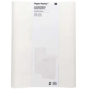 Medium White Block Bottom Bag