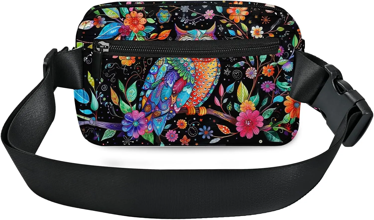 Owl Fanny Pack for Women Men Belt Bag Waterproof Waist Bags With Adjustable Straps Phone Purse Wallet Presents for Travel Sports Workout