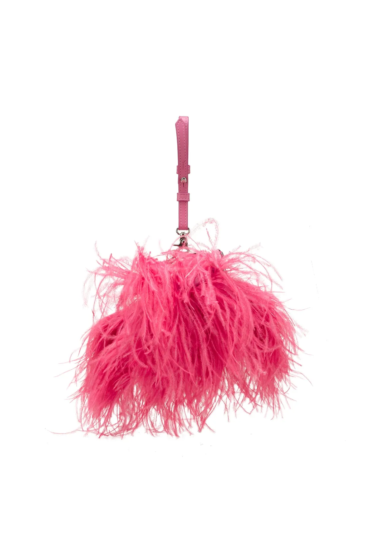 PINK FEATHER BAG