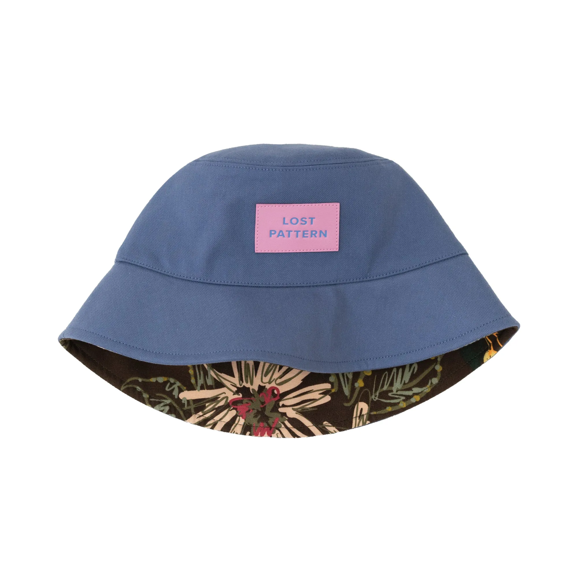 "Forest" Cotton Reversible Bucket Hat - Blue
