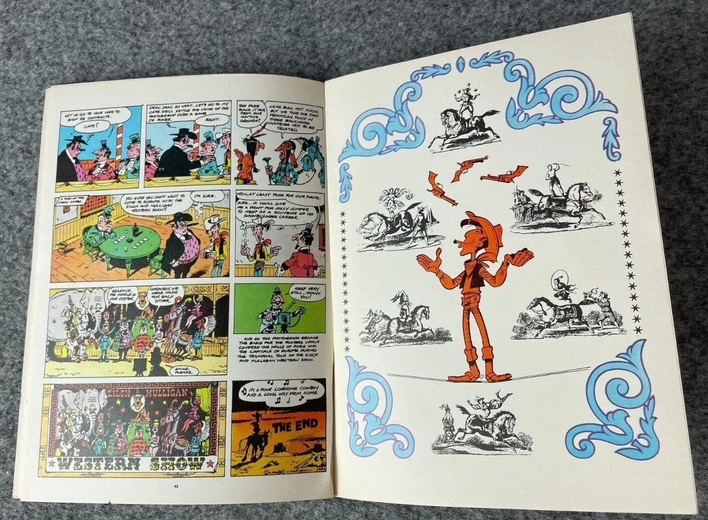 "Western Circus" Mini Vintage A5 Lucky Luke Book - UK Paperback Edition
