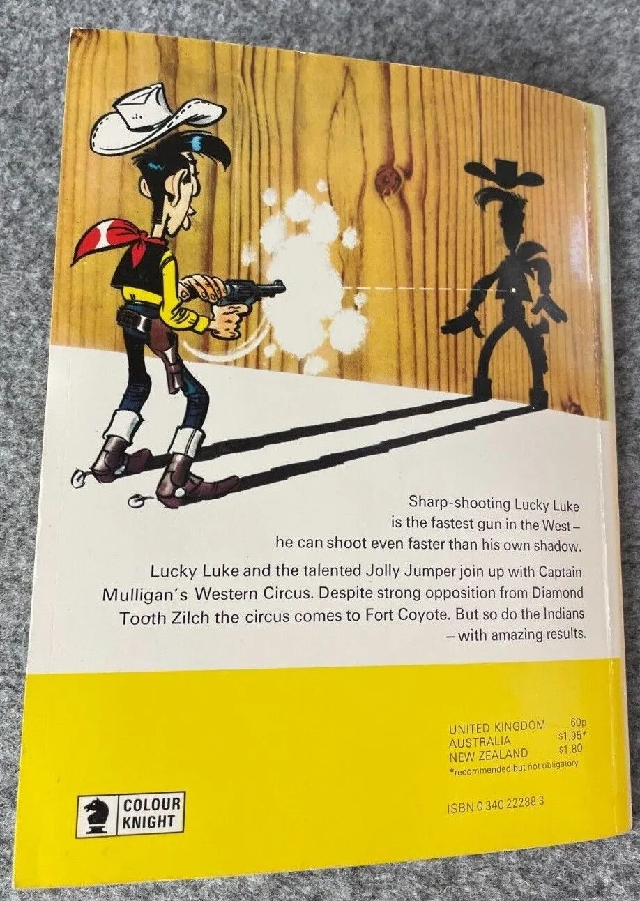 "Western Circus" Mini Vintage A5 Lucky Luke Book - UK Paperback Edition