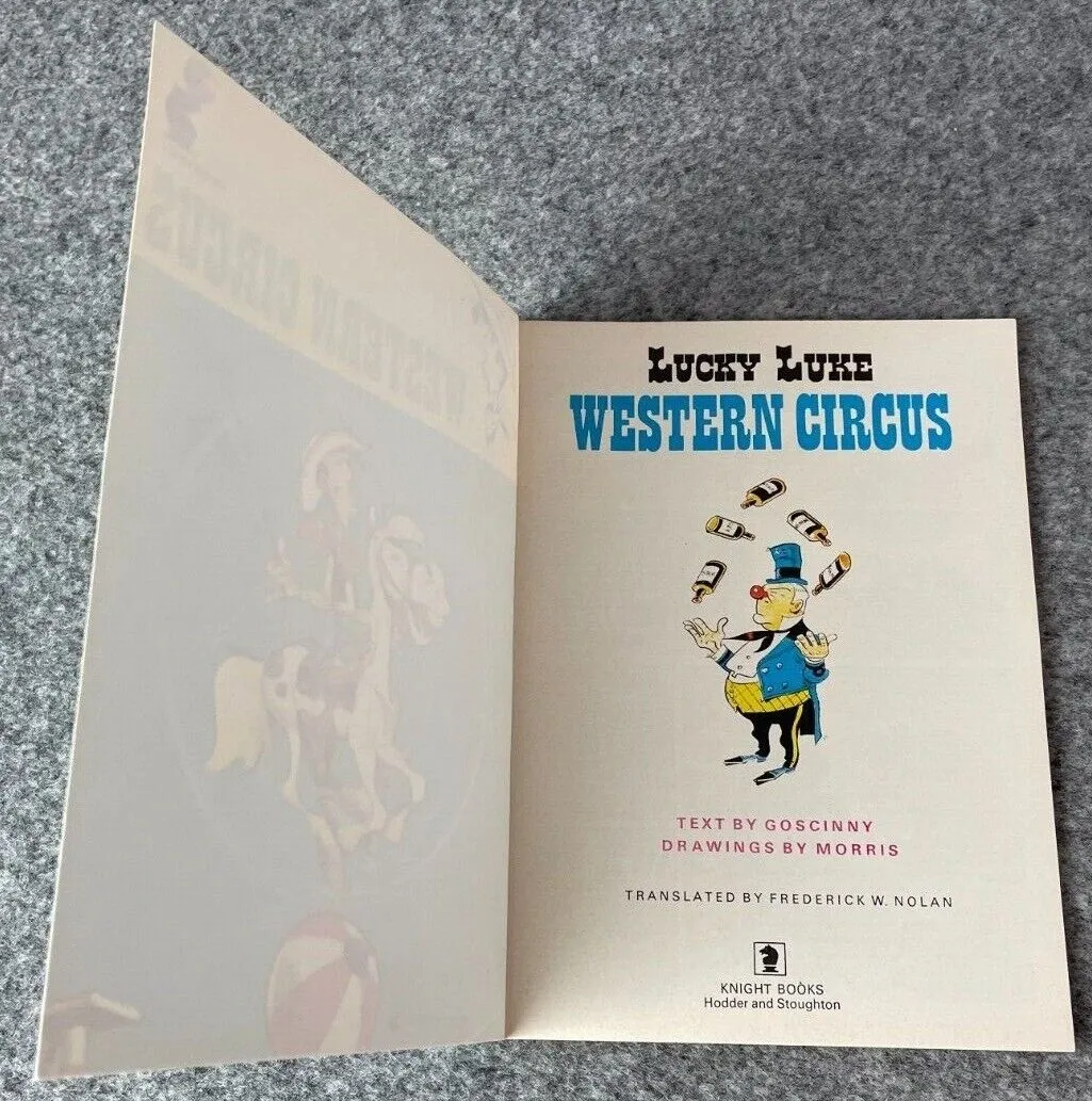 "Western Circus" Mini Vintage A5 Lucky Luke Book - UK Paperback Edition