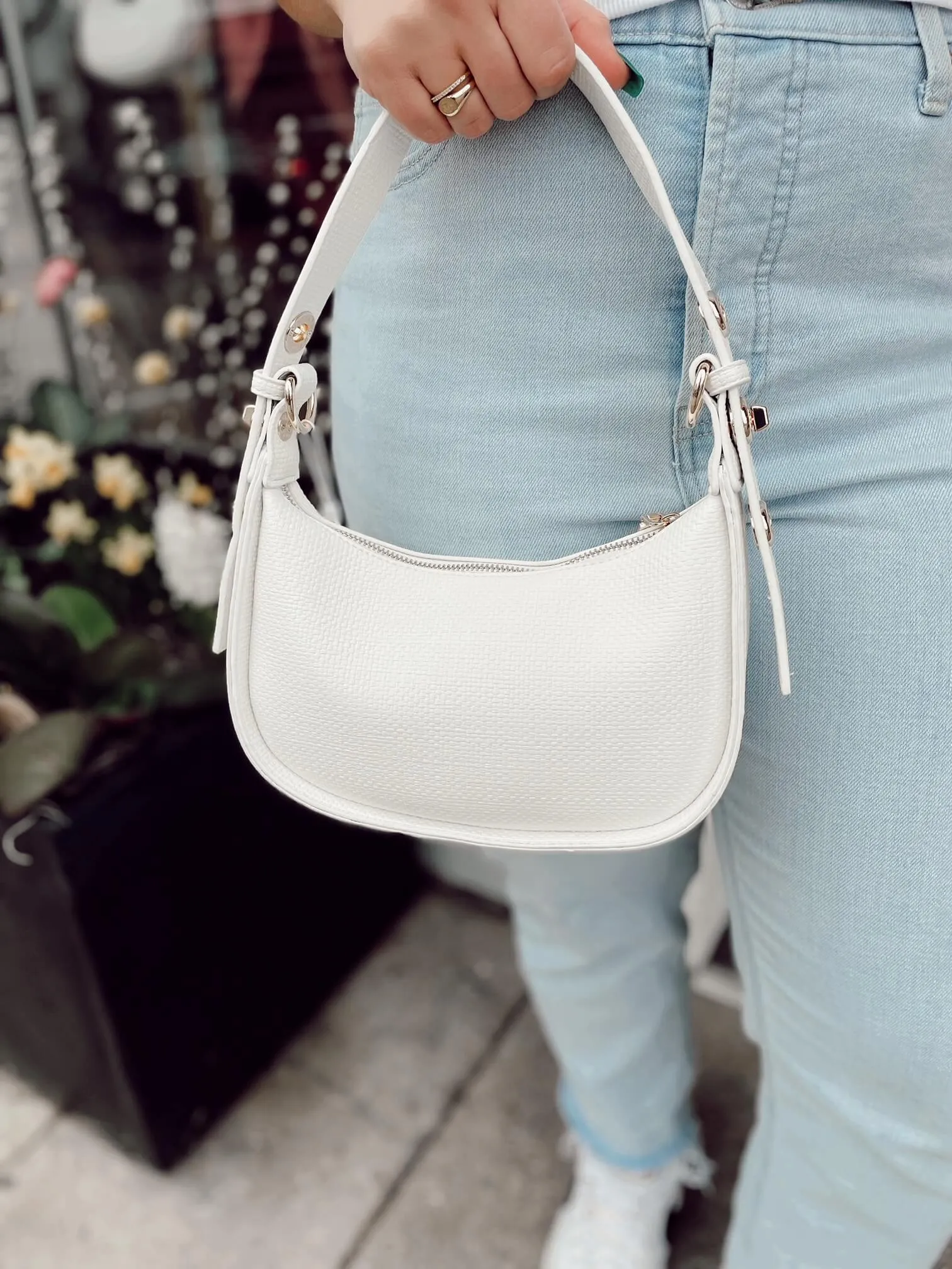 Rhoda White Shoulder Bag